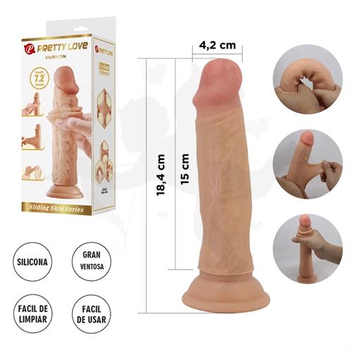 Dildo Realista con Sopapa: Piel Deslizable y Diseño Vertebrado
